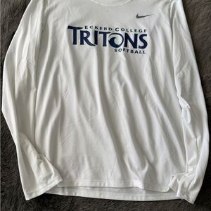 Nike White Dri-FIT Eckerd College, size medium.
